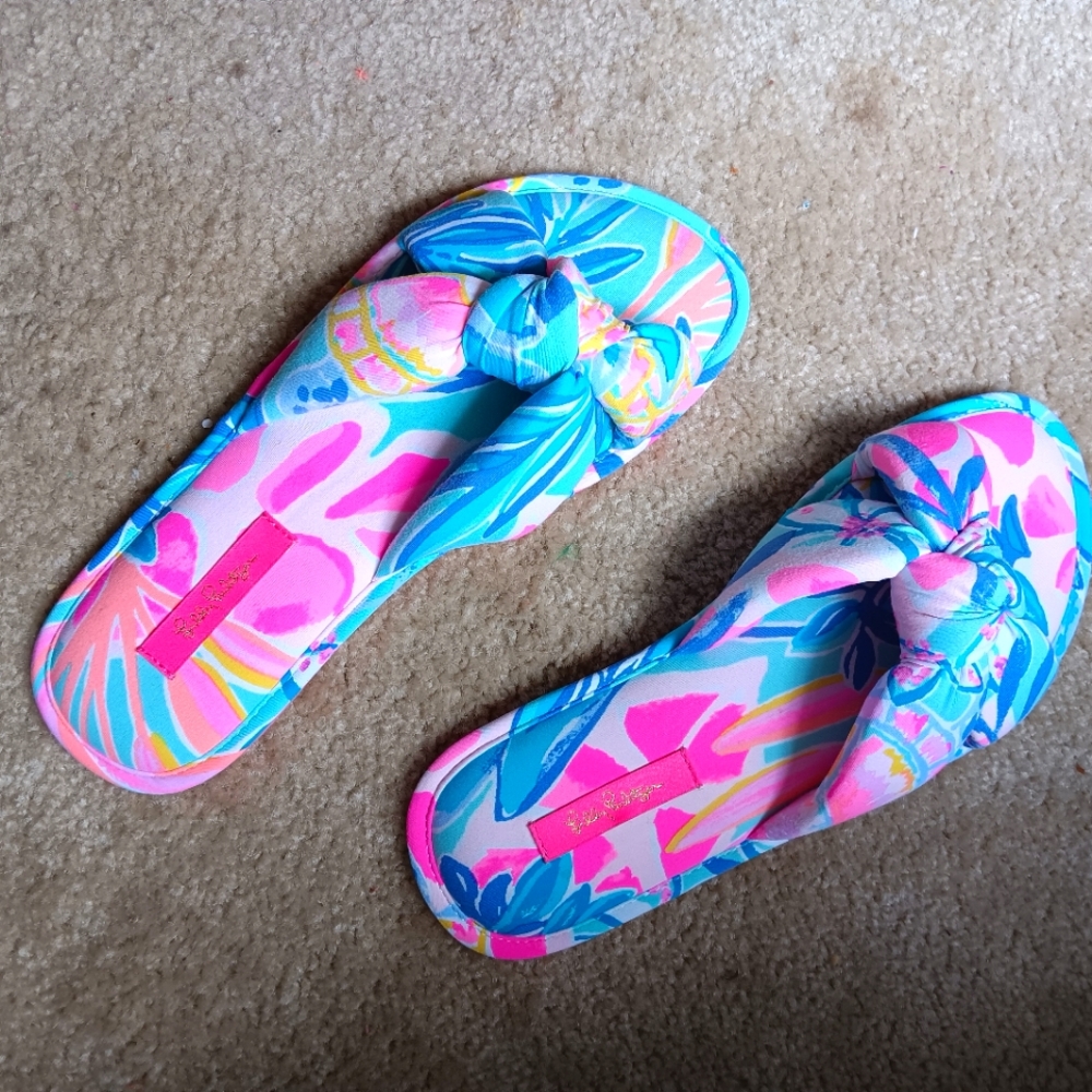 Lilly Pulitzer Tropical Print Sandals